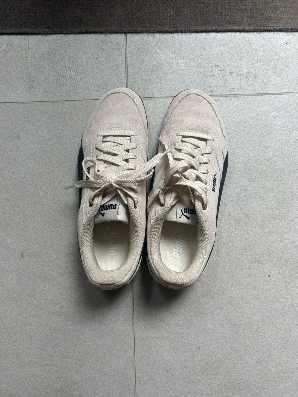Puma Suede Casual Sneakers with Black Stripe
